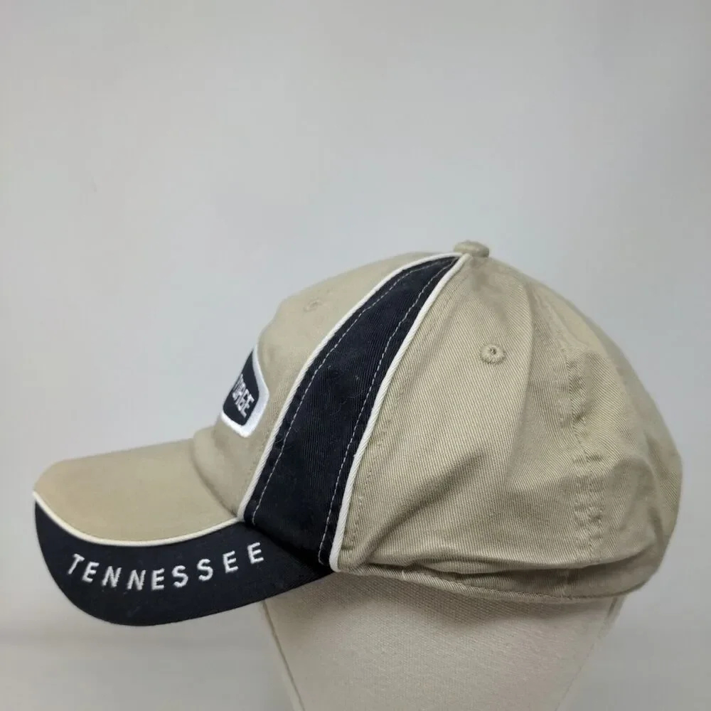 Pidgeon Forge Tennessee Strapback Hat Tan OS Adjustable Embroidered Bio-Domes